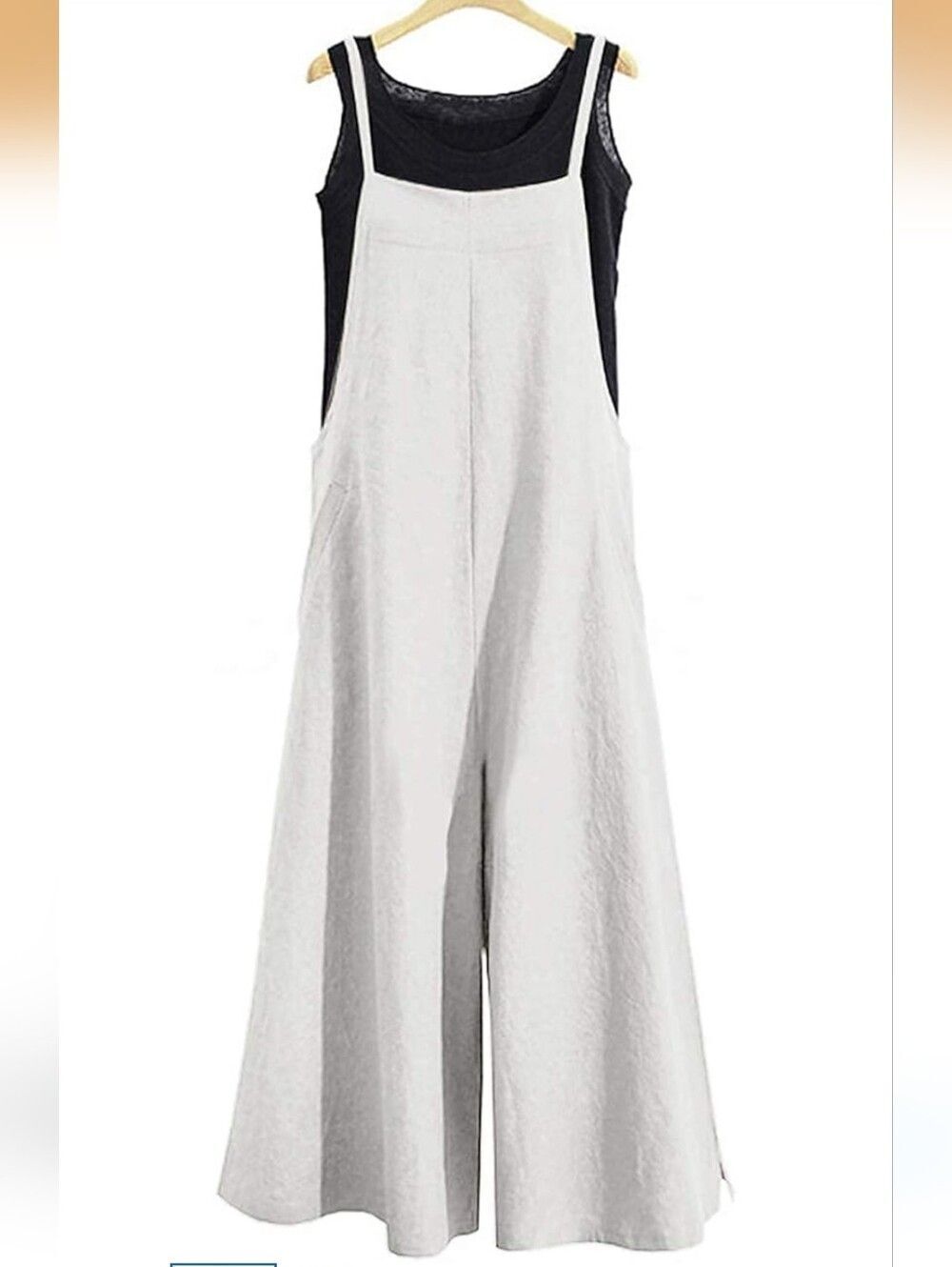 Yesno Wide-Leg Sleeveless Jumpsuit in Cream Size S
